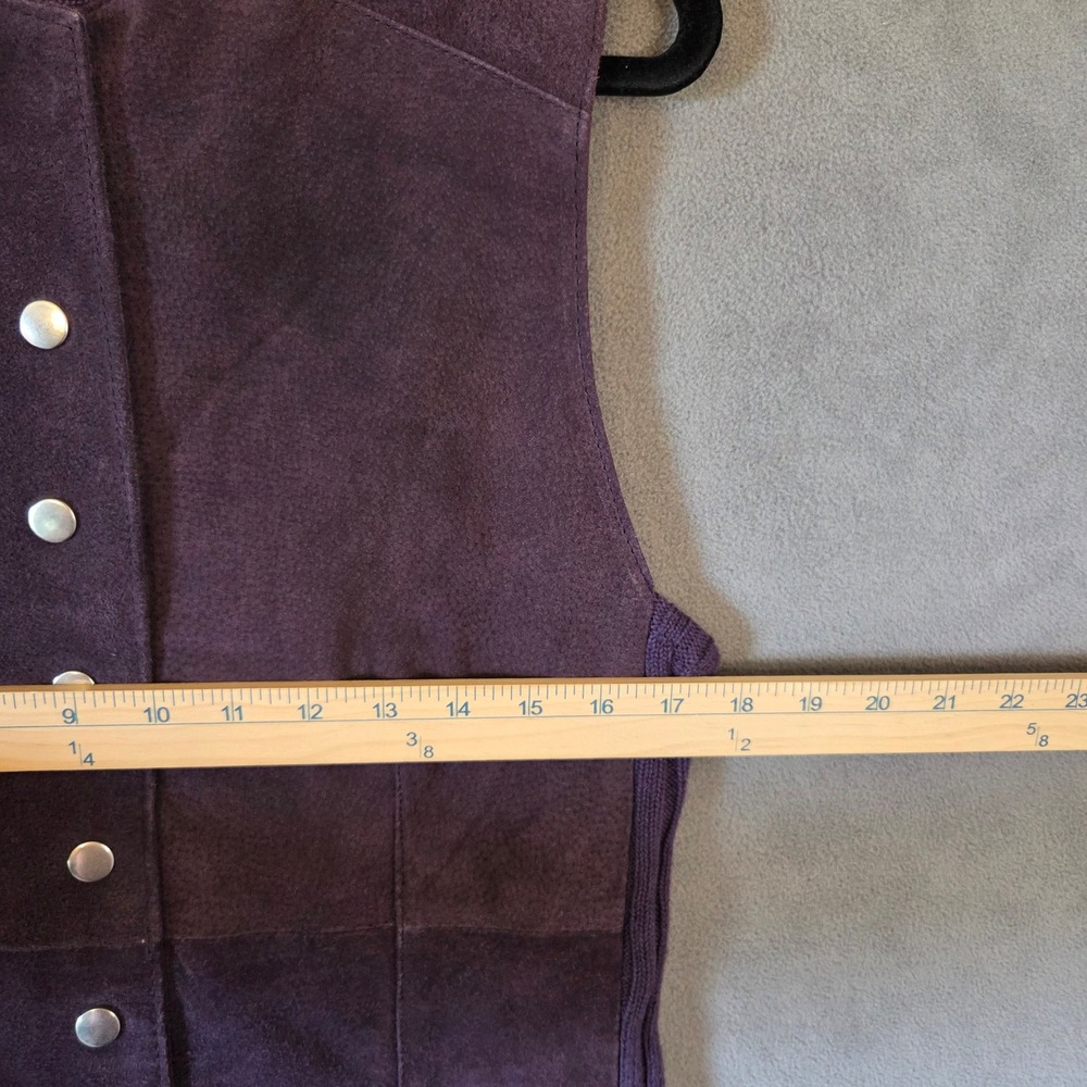 Christopher & Banks Purple Suede Knit Vest Women's XL Western Rustic Layering - Picture 12 of 13